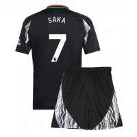 Maglie da calcio Arsenal Bukayo Saka #7 Seconda Maglia Bambino 2024-25 Manica Corta (+ Pantaloni corti)